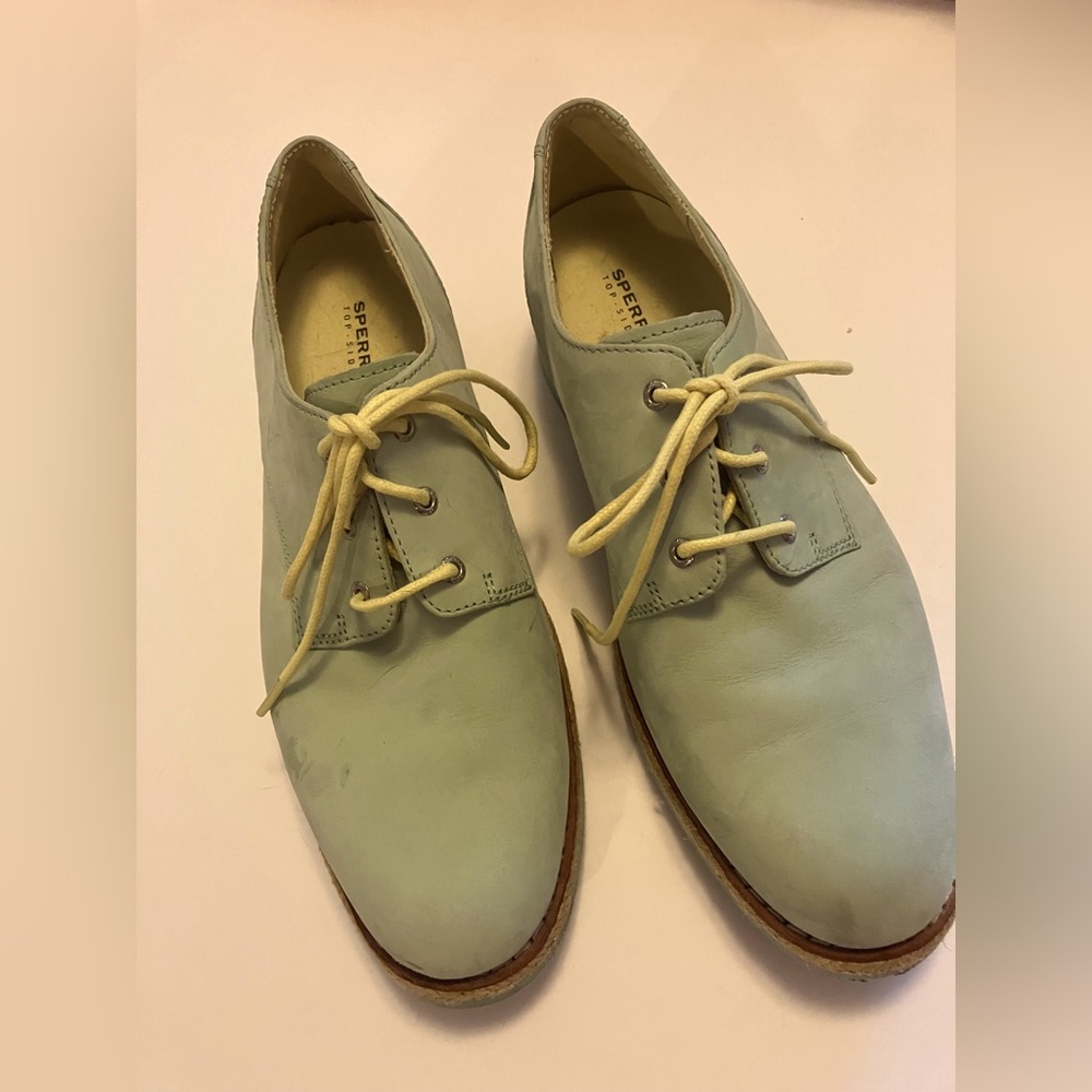 Sperry Top-Sider 9189325 Womens Shoes Casual Oxford Green Mint Size 7.5M